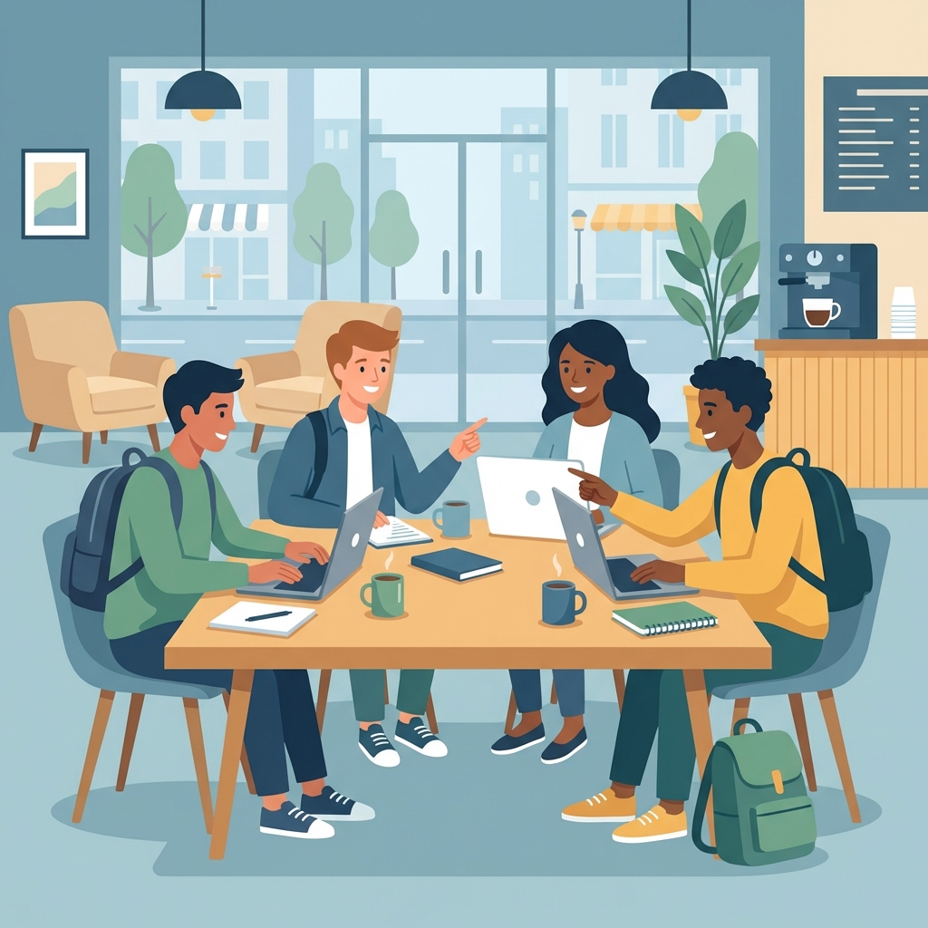 Students in hackathon